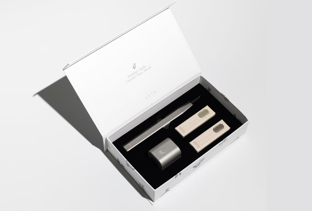 ATYS Aluminum Toothbrush Holder Set